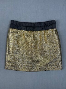 J. Crew Collection Mixed Media Metallic Shimmer Mini Skirt 
Size: 2